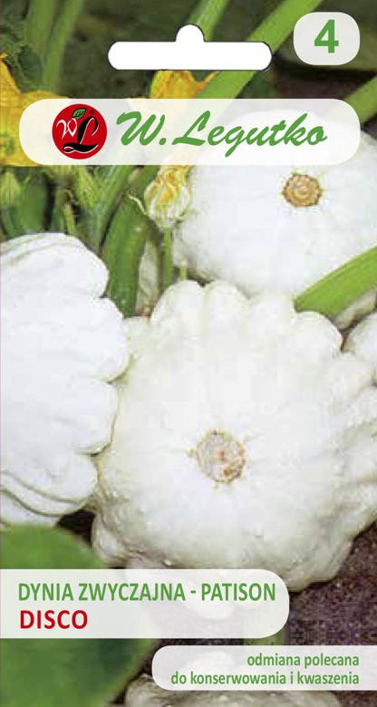 Disco White Creamy Pattypan Squash 3g (Cucurbita pepo)