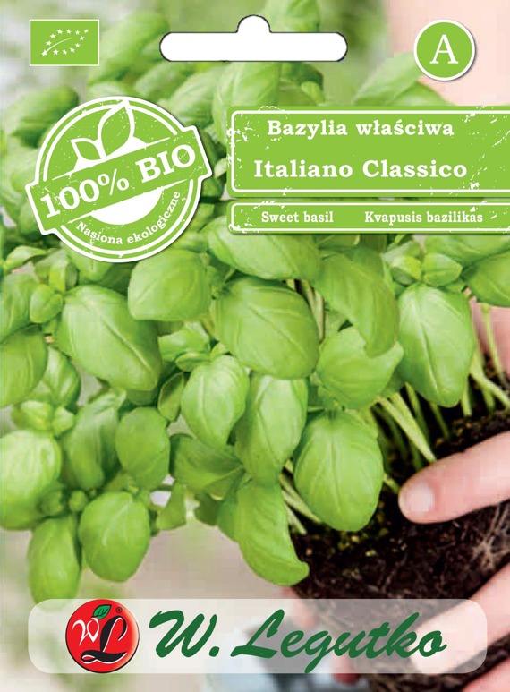 Italian Classic Organic Green Basil ITALIANO CLASSICO BIO 0.5g (Ocimum basilicum)