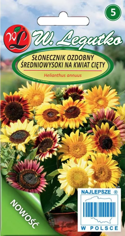 Medium-tall single sunflower for cut flower mix 3g (Helianthus annuus)