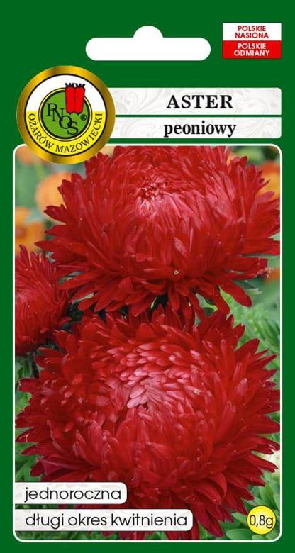 Peony Aster Red 0.8g (Callistephus chinensis fl. pl.)