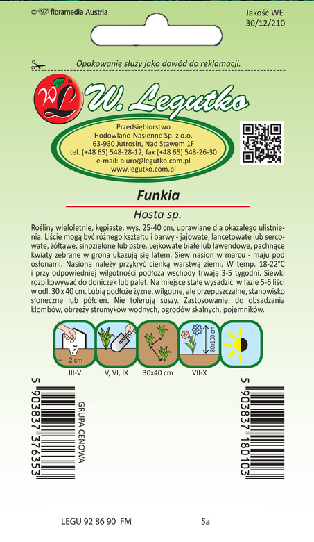 Funkia mix gatunków 0,1g (Hosta sp.)