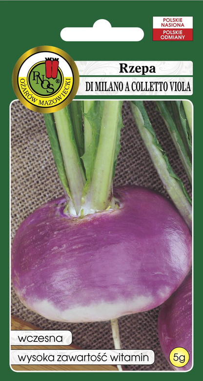 DI MILANO TURNIP WITH PURPLE COLLAR 5g (Brassica rapa)