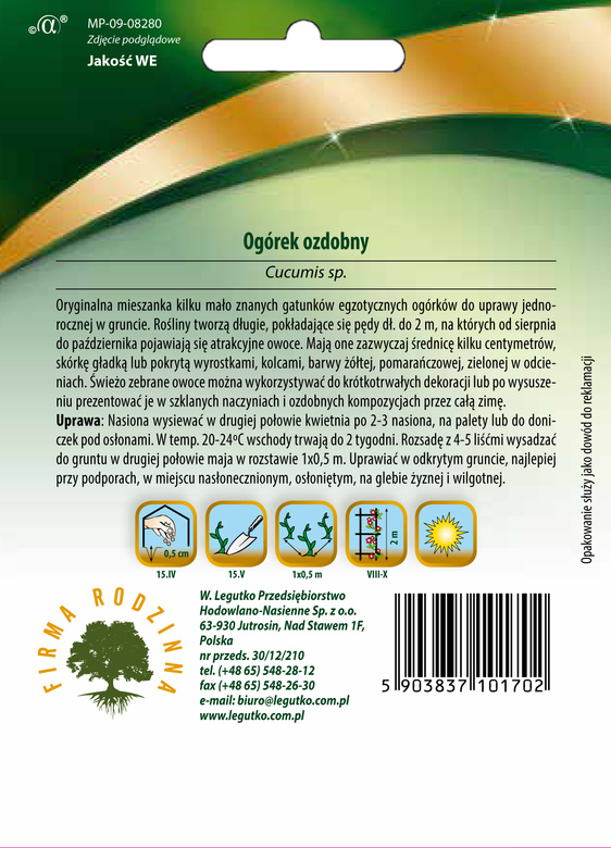 Ogórek ozdobny mix gatunków 0,3g (Cucumis sp.)