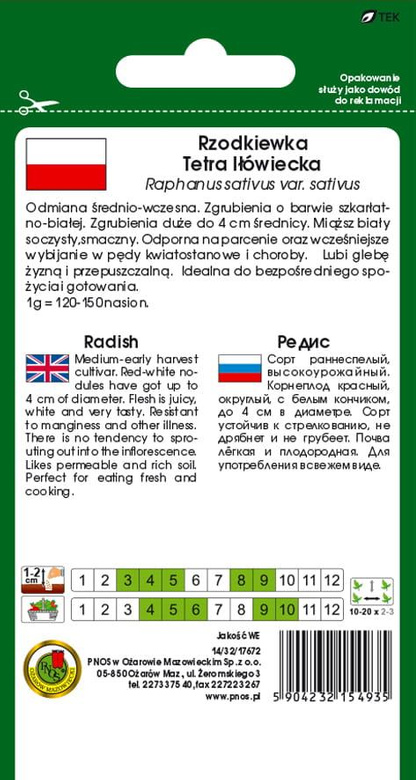 TETRA IŁÓWIECKA Radish 10g (Raphanus sativus var. sativus)