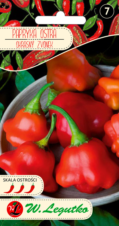 Papryka chińska OKRASNY ZVONEK czerwona 0,15g (Capsicum baccatum)