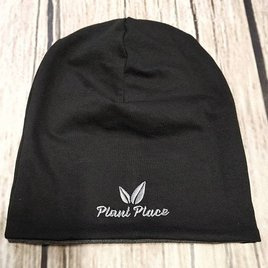 Two-layer cotton hat in black-graphite.