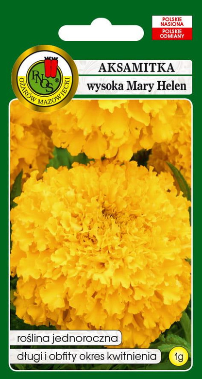 Marigold full tall MARY HELEN lemon yellow 1g (Tagetes erecta fl. pl.)