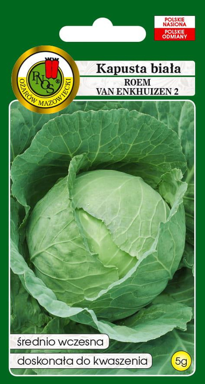 Kapusta głowiasta biała ROEM VAN ENKHUIZEN 2 5g (Brassica oleracea var. capitata alba)