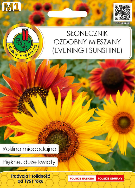 Słonecznik ozdobny EVENING SUN + SUNSHINE mix 1,5g (Helianthus annuus)