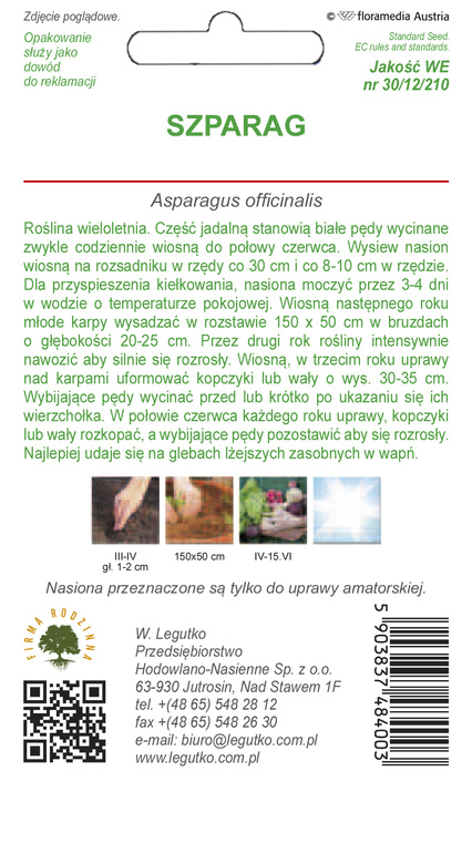 Szparag warzywny ARGENTEUIL 1g (Asparagus officinalis)