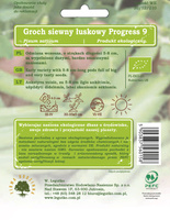 Groch siewny łuskowy PROGRESS 9 30g BIO (Pisum sativum)