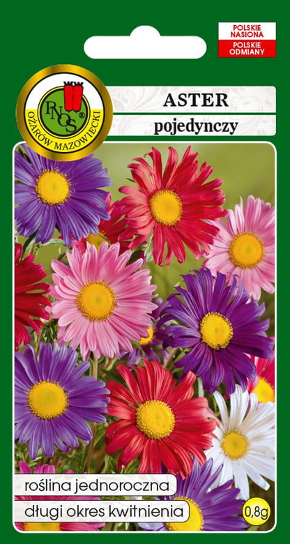 Single Aster Mixed Colors 0.8g (Callistephus chinensis)