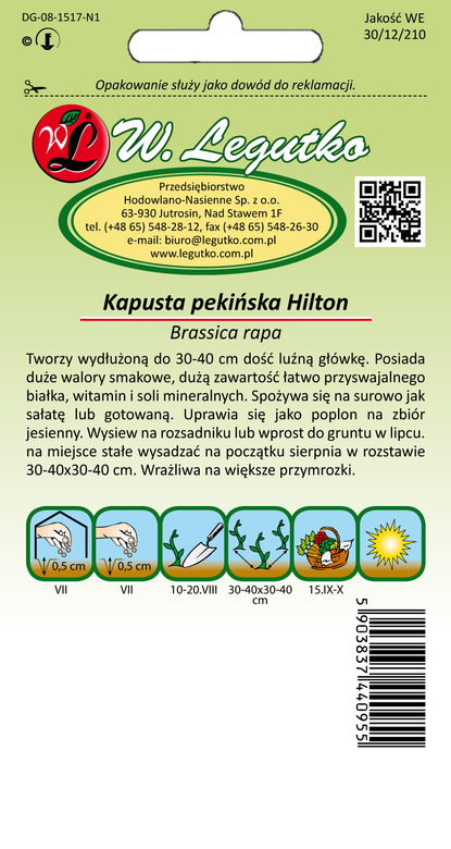 Kapusta pekińska HILTON 0,5g (Brassica rapa)