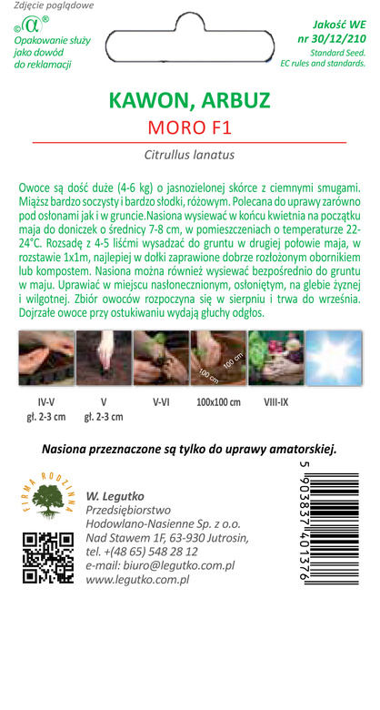 Arbuz Kawon MORO F1 0,5g (Citrullus lanatus)