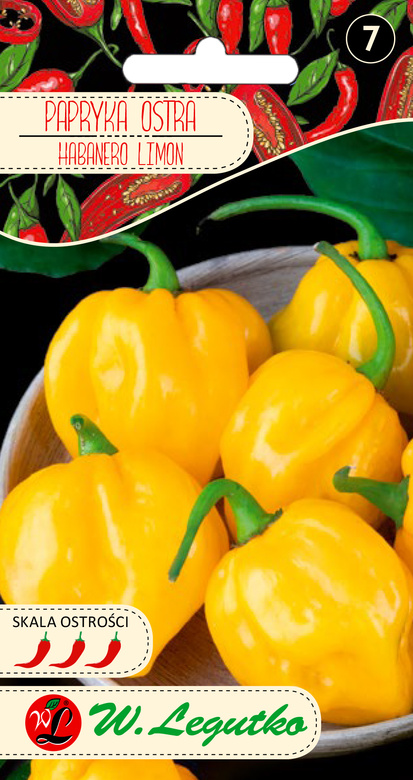 Chinese Habanero Lemon Yellow Pepper 0.15g (Capsicum chinense)