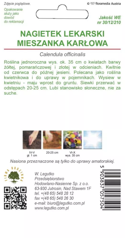 Dwarf Calendula officinalis mixture, 3g (Marigold)