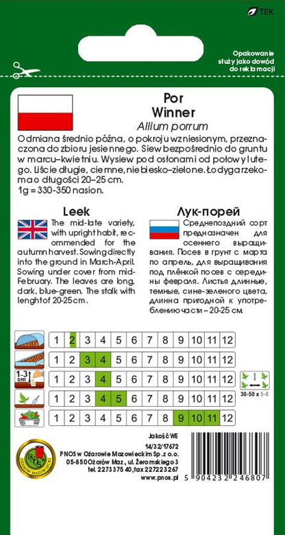 Por WINNER 1g (Allium porrum)