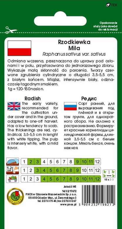 Rzodkiewka MILA 10g (Raphanus sativus var. sativus)