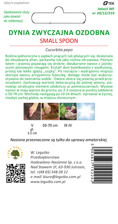 Small Spoon Decorative Pumpkin 1g (Cucurbita pepo)