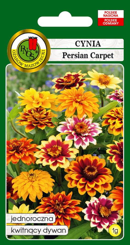 Persian Carpet Narrow-Leaved Zinnia Color Mix 1g (Zinnia angustifolia)