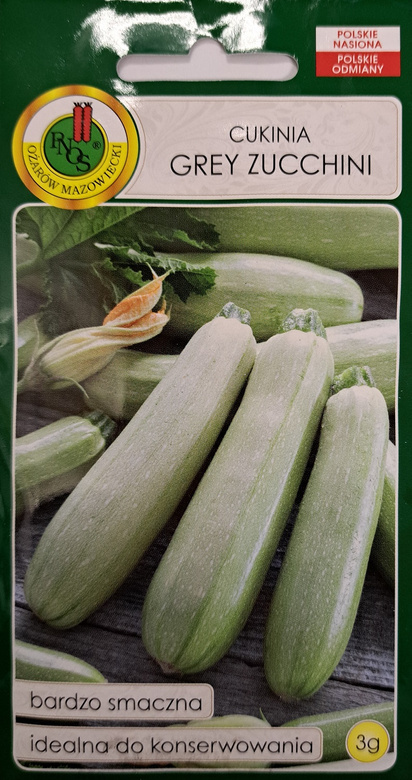 Cukinia Dynia zwyczajna GREY ZUCCHINI 3g (Cucurbita pepo)