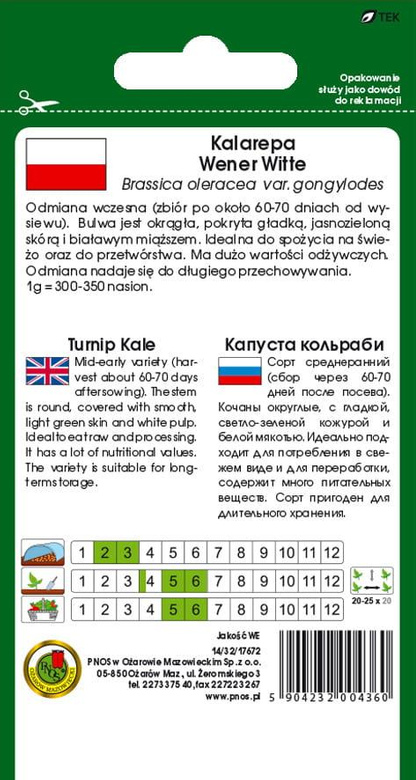 Kalarepa WENER WITTE 2g (Brassica oleracea var. gongylodes)