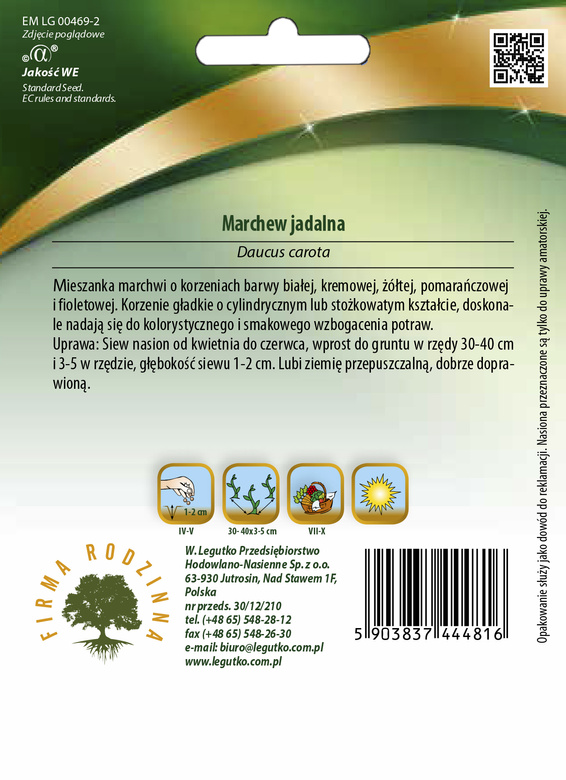 Marchew jadalna mieszanka wielobarwna 2g (Daucus carota)