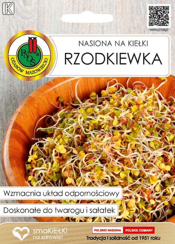 Nasiona na kiełki RZODKIEWKA 20g