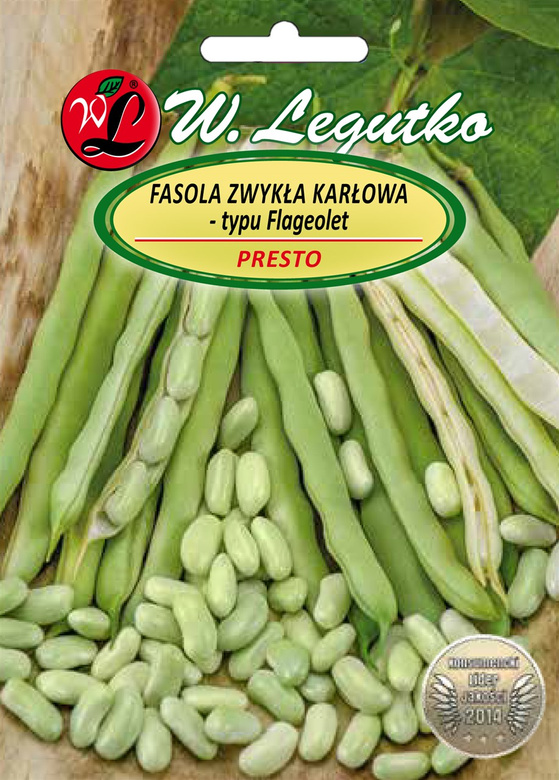 Green dwarf common bean PRESTO type flageolet 30g (Phaseolus vulgaris)