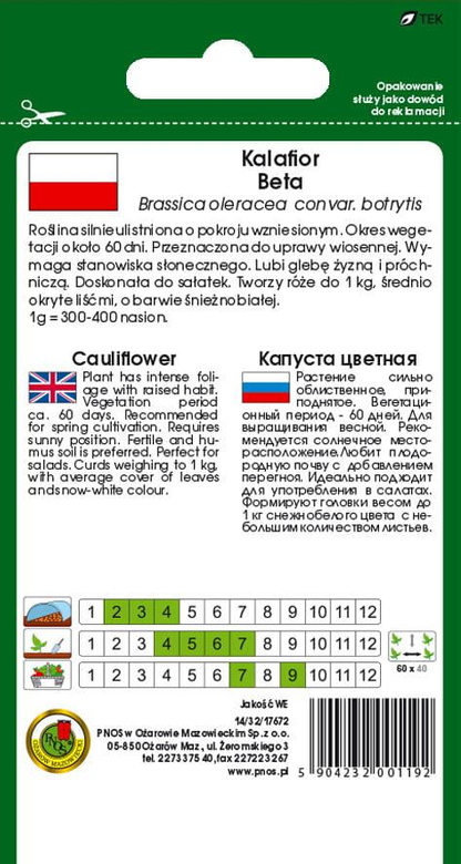 Kalafior BETA 1g (Brassica oleracea convar. botrytis)