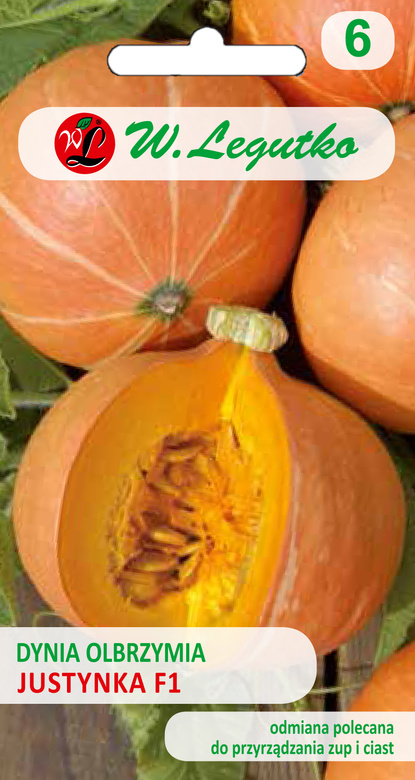 Giant pumpkin JUSTYNKA F1 4g (Cucurbita maxima)