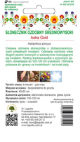 Słonecznik ozdobny ASTRA GOLD pomarańczowy 1g (Kwiaty Polskie) (Helianthus annuu)