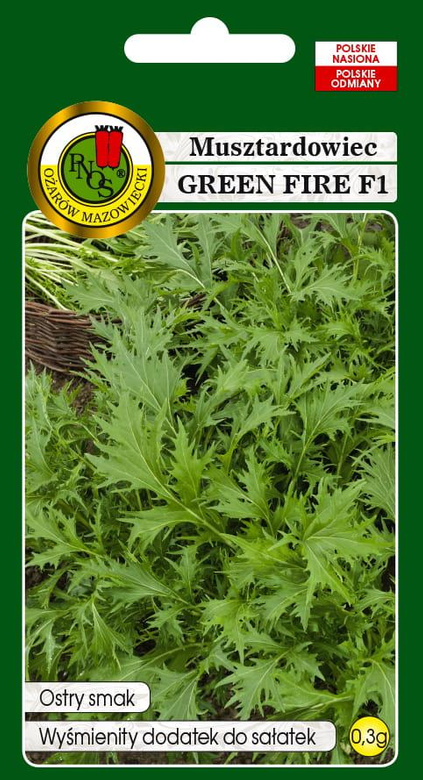 Mustard Cabbage Mizuna GREEN FIRE F1 0.3g (Brassica juncea var. integrifolia)