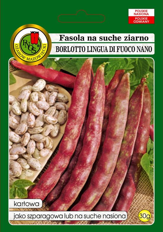 Borlotto Lingua di Fuoco Nano 30g dry bean seeds (Phaseolus vulgaris)