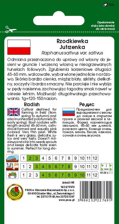 Rzodkiewka JUTRZENKA 10g (Raphanus sativus var. sativus)