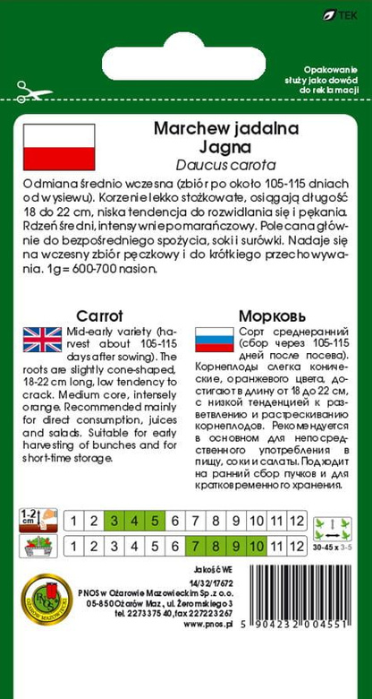 Marchew jadalna JAGNA 5g (Daucus carota)