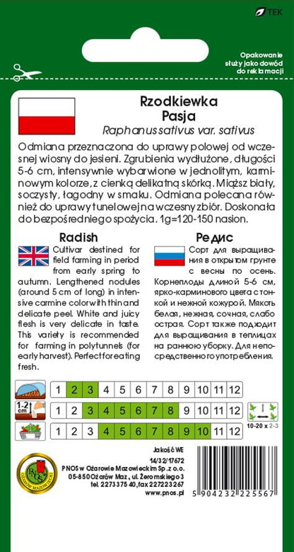 Radish PASJA 10g (Raphanus sativus var. sativus)