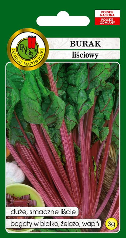 Burak liściowy RHUBARB CHARD 3g (Beta vulgaris sub. cicia)