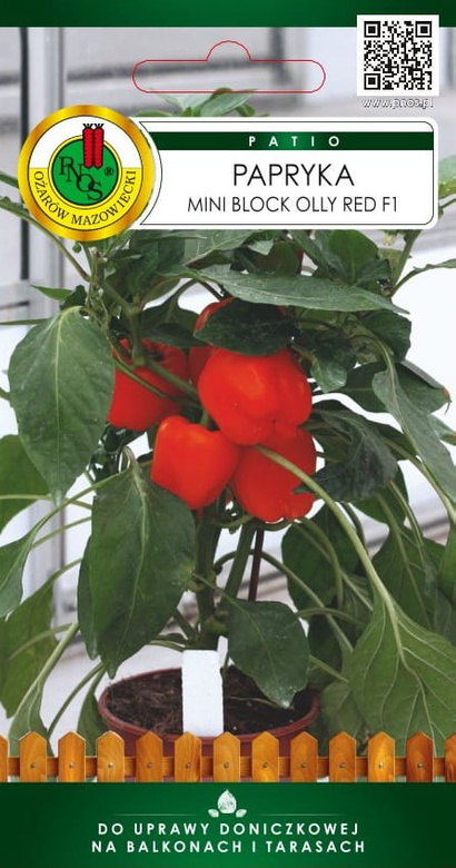 Papryka MINI BLOCK OLLY RED F1 15z (Capsicum annuum)