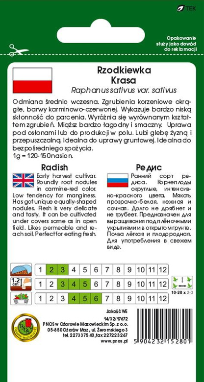 Rzodkiewka KRASA 10g (Raphanus sativus var. sativus)