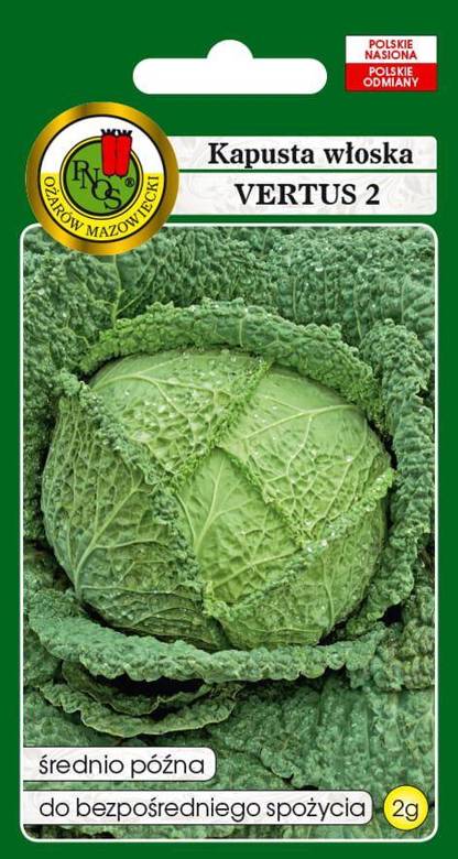 Kapusta włoska VERTUS 2 2g (Brassica oleracea L. var. sabauda)