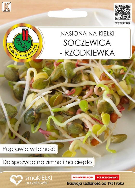 Nasiona na kiełki SOCZEWICA - RZODKIEWKA 30g,