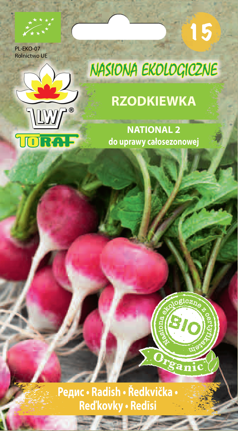 Rzodkiewka NATIONAL 2 BIO 5g (Raphanus sativus L. subvar. Radicula)