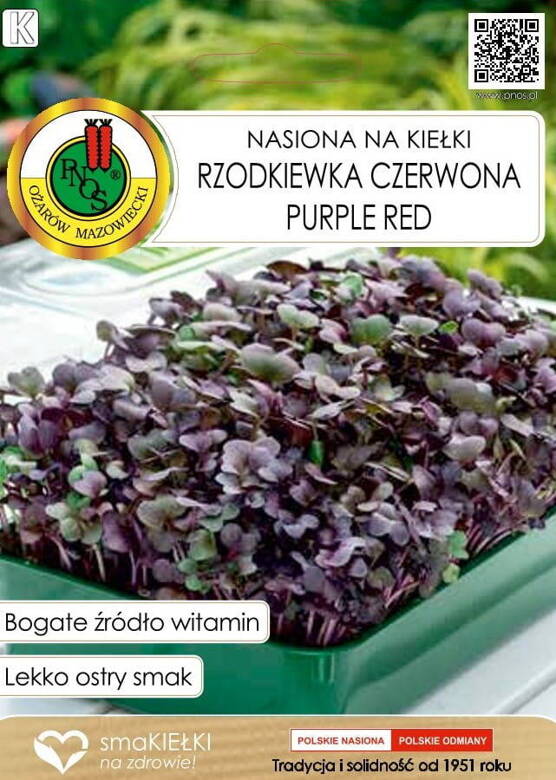 Rzodkiewka czerwona PURPLE RED 5g (Raphanus sativus)